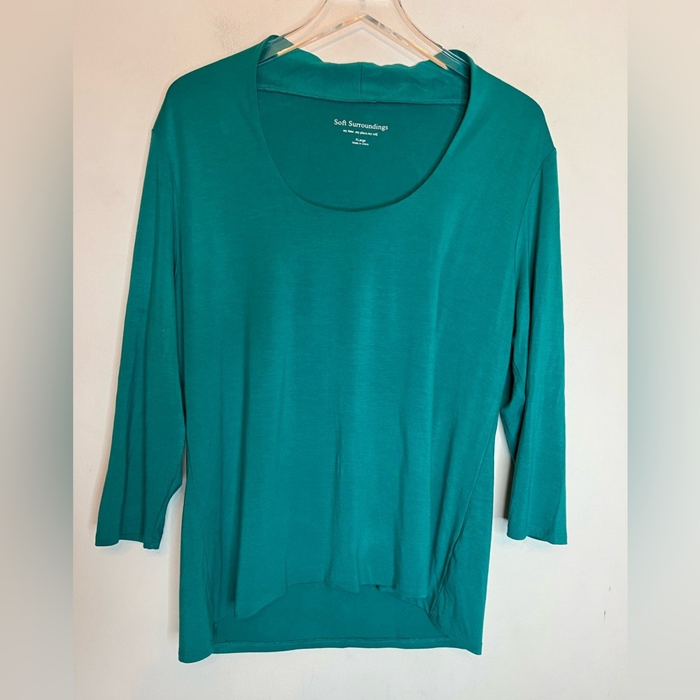 Soft Surrounding Green Teal Tunic